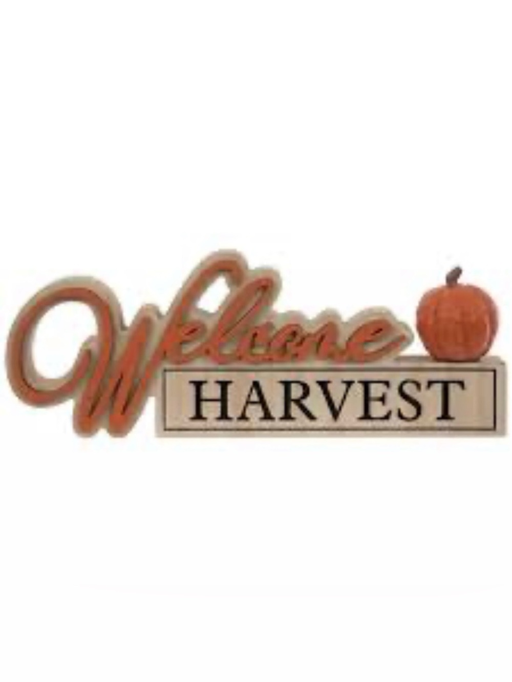Hobby Lobby Welcome Harvest Sign in Orange and Cream